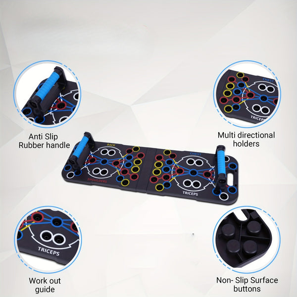 Multifunctional Folding Push-Up Board for Complete Workout