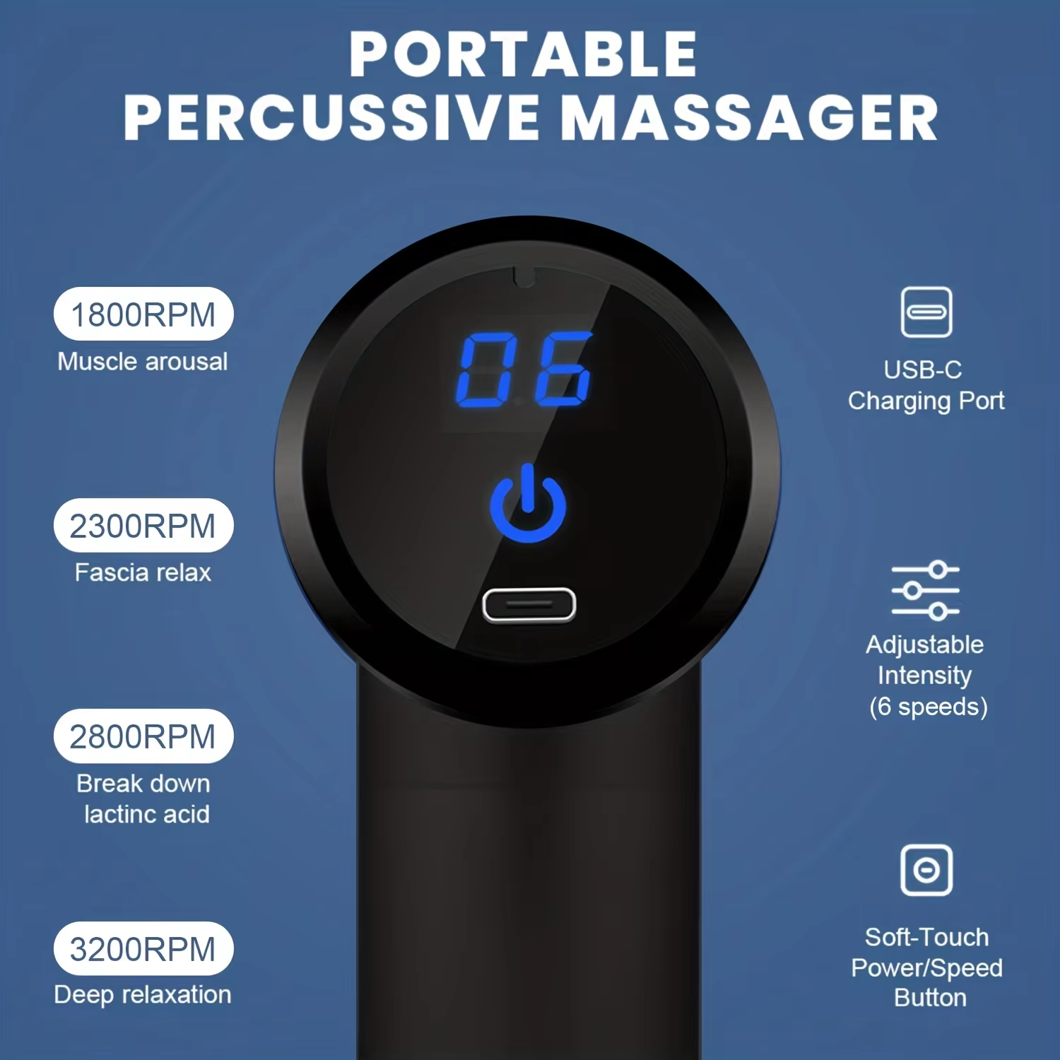Mini portable muscle massage gun